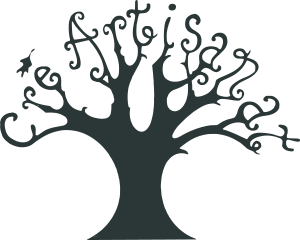 Logo de CreArtisanat représentant un arbre en silhouette, avec les lettres se formant subtilement dans les branches